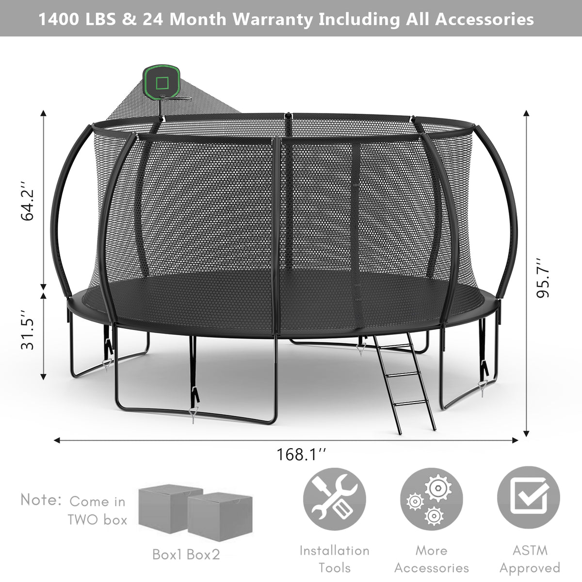 12FT Pumpkin Trampoline